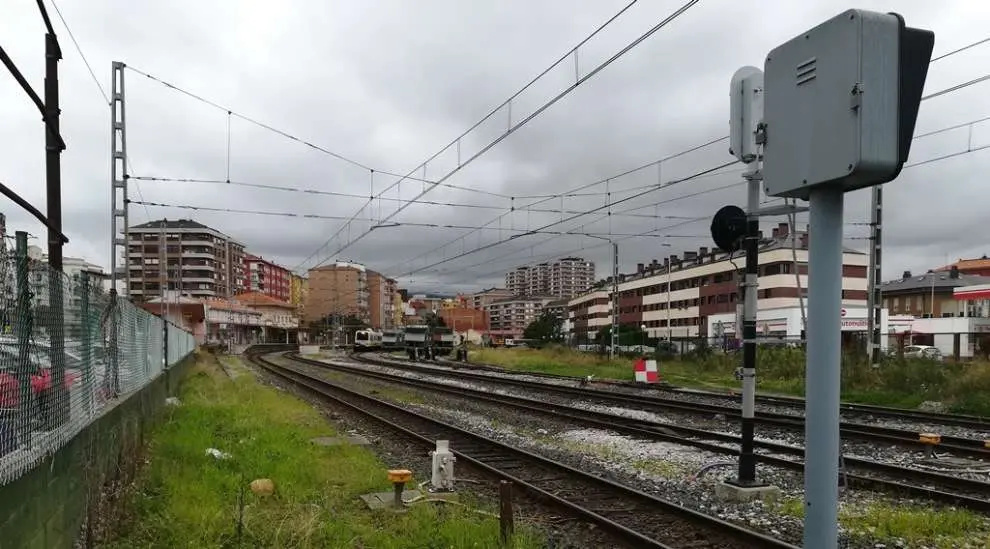 Vías del tren en Torrelavega. R.A