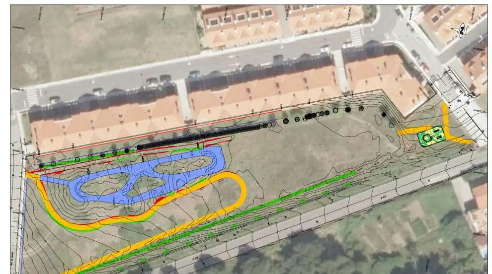 Zona que se acondicionará en Castro Urdiales que ubica la pista de pump track.