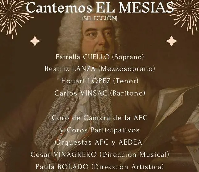 Programa del concierto El Mesías de Handel.