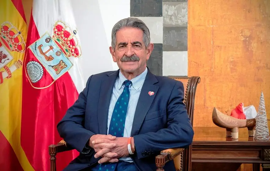 El presidente de Cantabria, Miguel Ángel Revilla, en su discurso de Navidad.