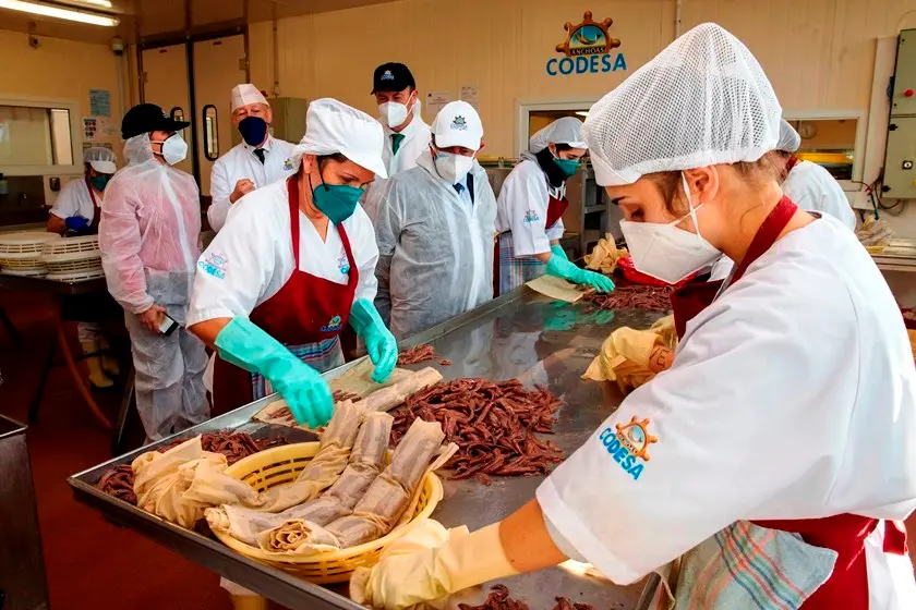 Trabajadoras de la empresa Codesa, en Laredo