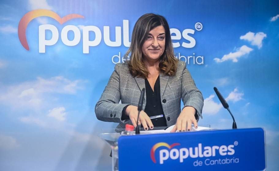 a presidenta del PP, María José Saenz de Buruaga, hace balance del año 2021