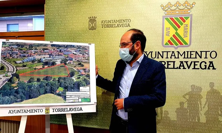 Localización de los huertos urbanos en Torrelavega.