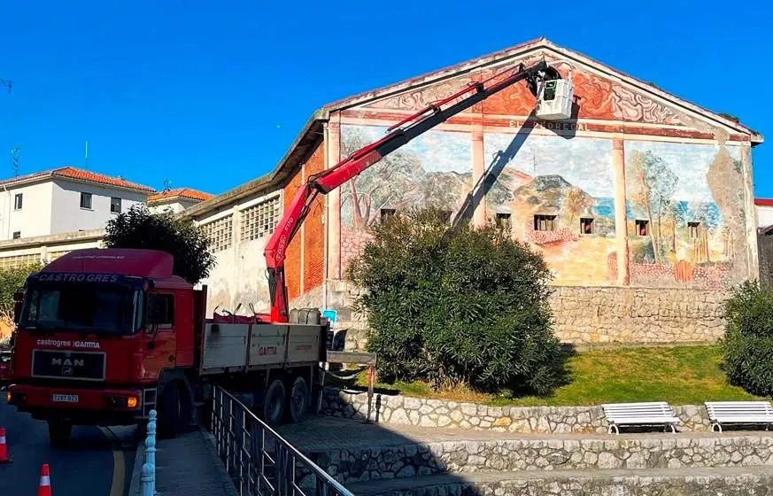 Fachada en la zona de Pedregal, en Castro Urdiales.