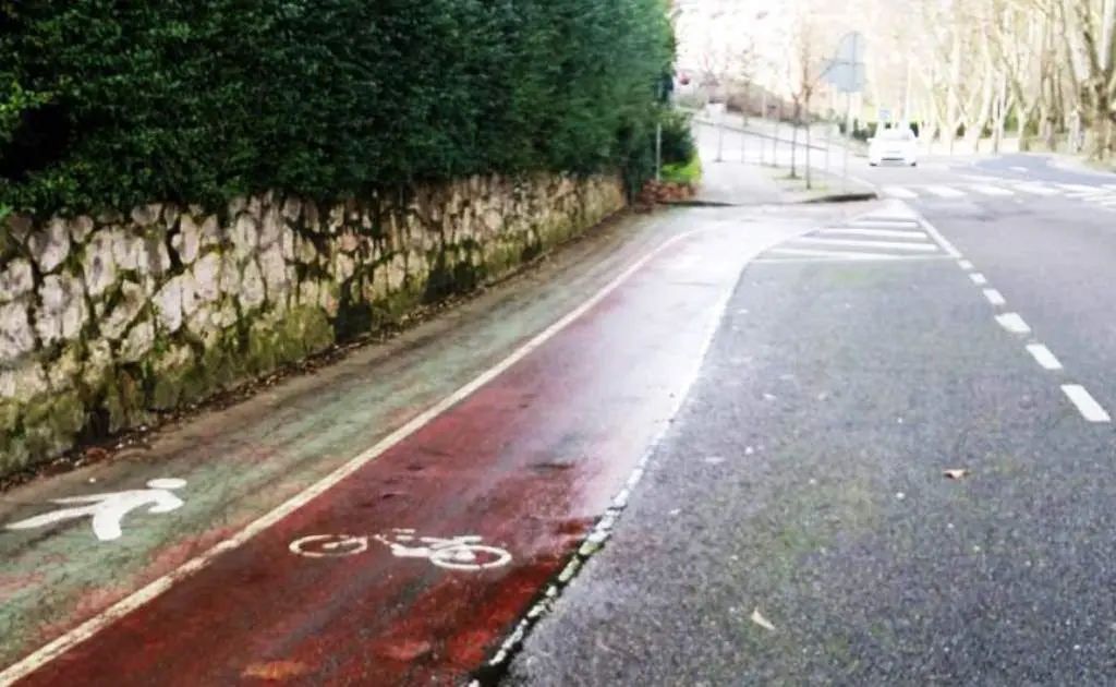 Carril-bici en Santander.