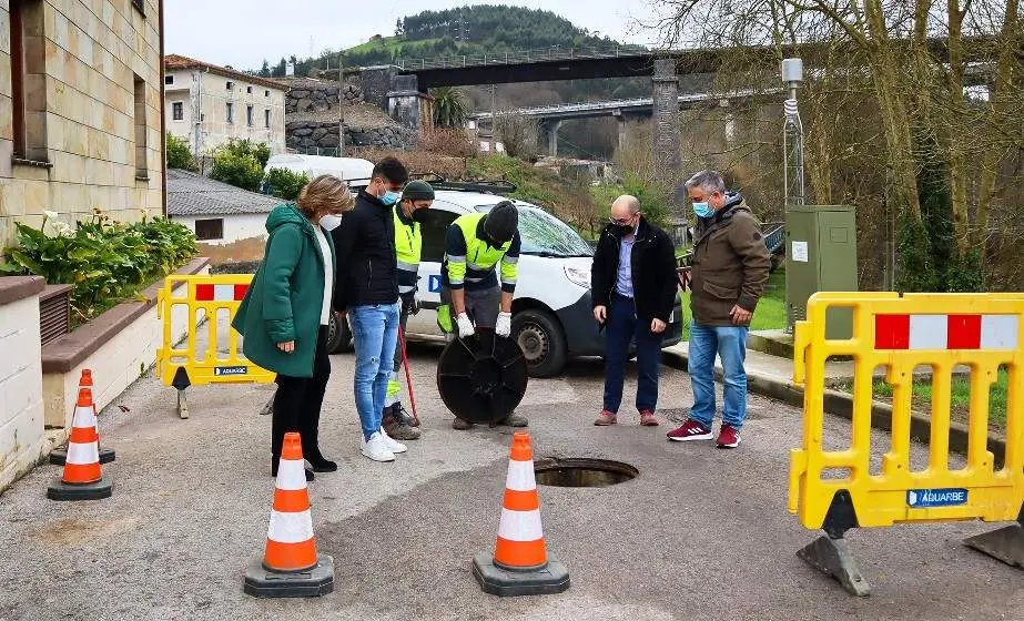 Obras de conexión a la Autovía del agua en Hazas de Cesto.