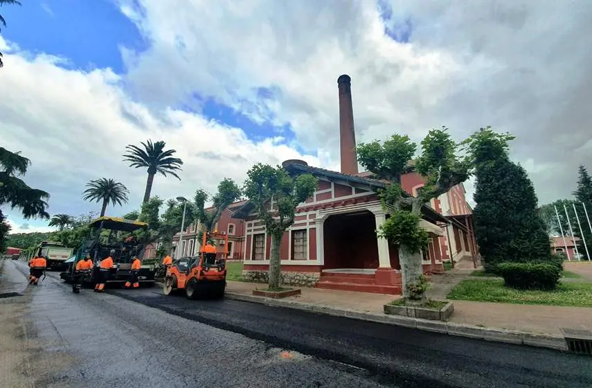 Obras del Plan de asfaltado de 2021 por La Lechera.