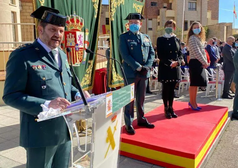 Acto de la toma de posesión como jefe de la Guardia Civil de zona en Cantabria.