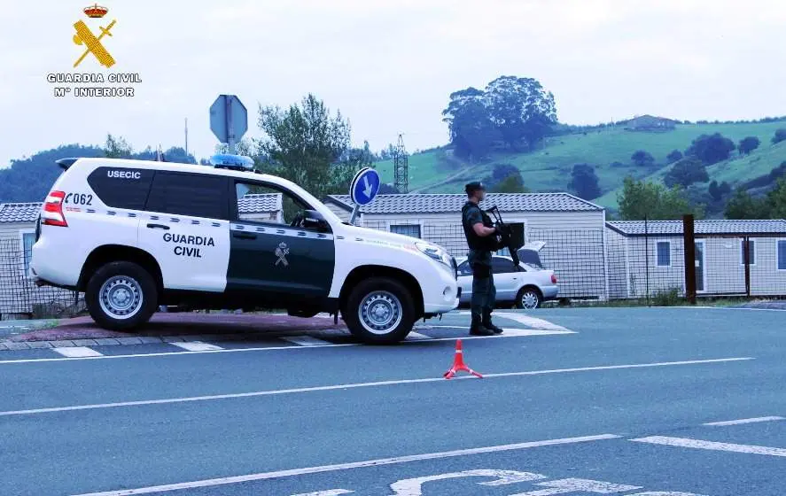 Control de prevención de la Guardia Civil.