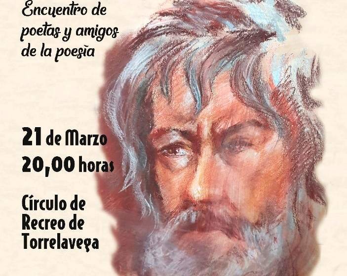 Cartel del homenaje al pintor y poeta, Julio Sanz Saiz.