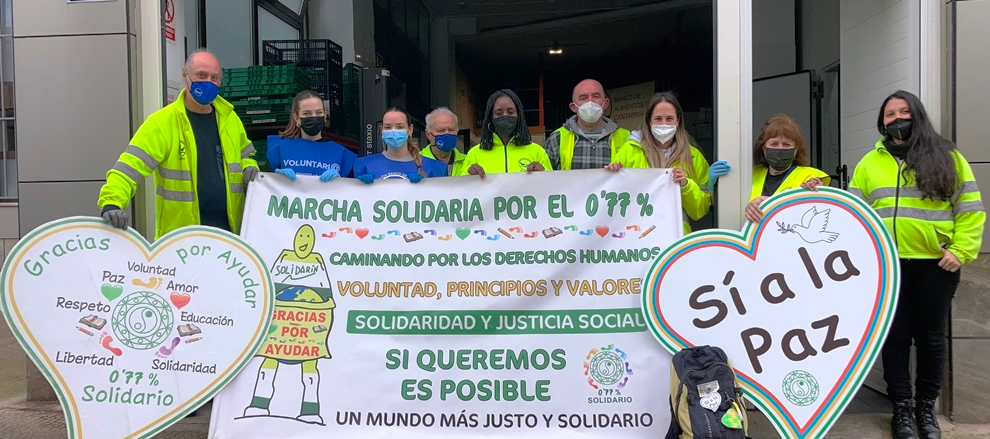 Marcha Solidaria por el 0,77 por ciento y la paz.