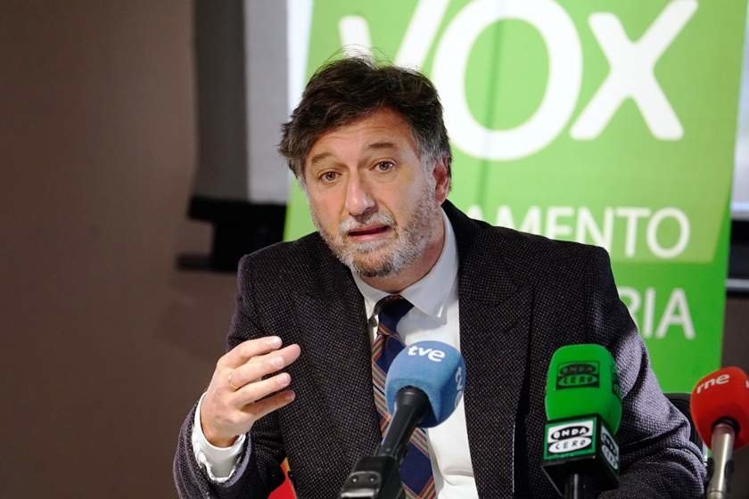 El portavoz parlamentario de Vox, Cristóbal Palacio.