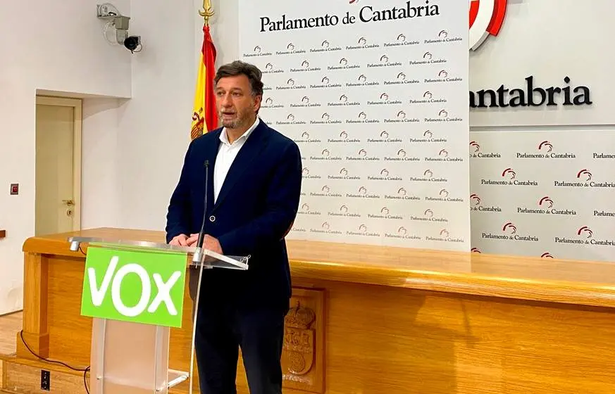 El portavoz parlamentario de Vox, Cristóbal Palacio.