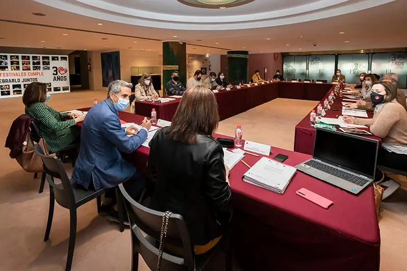 Un momento de la reunión del Consejo Cántabro de Cooperación Internacional al Desarrollo.