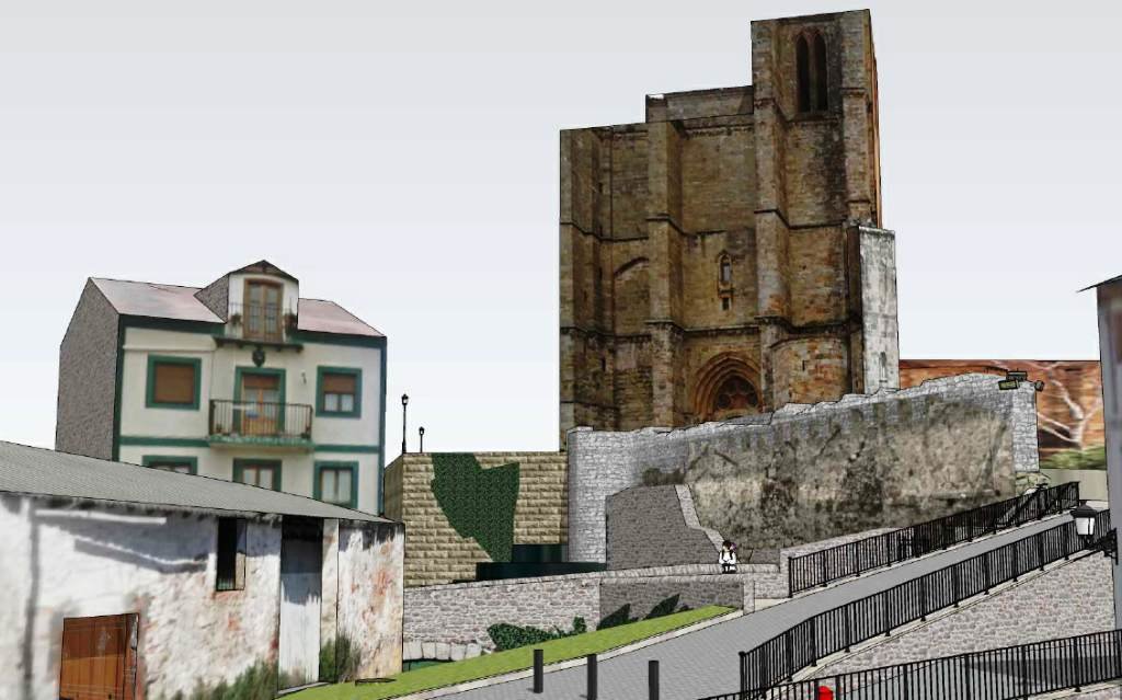 Zona de la iglesia de santa maría en la que se llevará la actuación en Castro Urdiales.