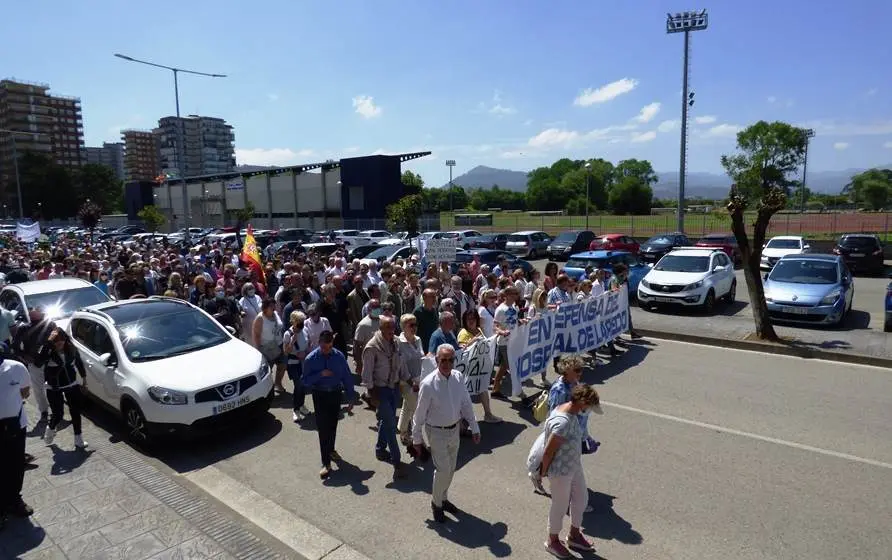 La manifestación recorrió la avenida República de Colombia. R.A.