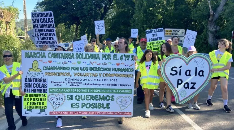 Los participantes en la marcha recorrieron 23 kilómetros.