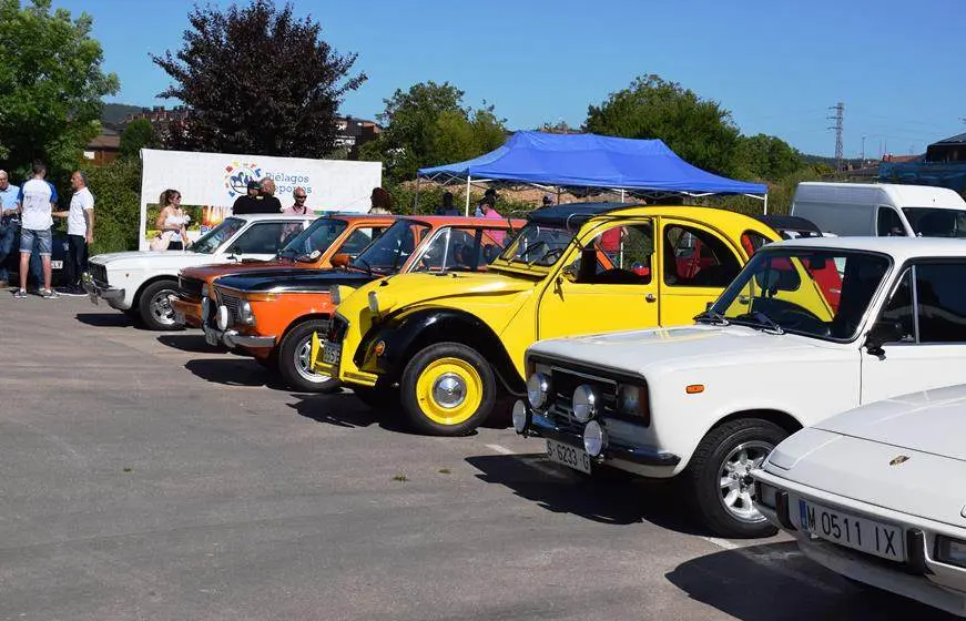 Concentración de los vehículos en Renedo.