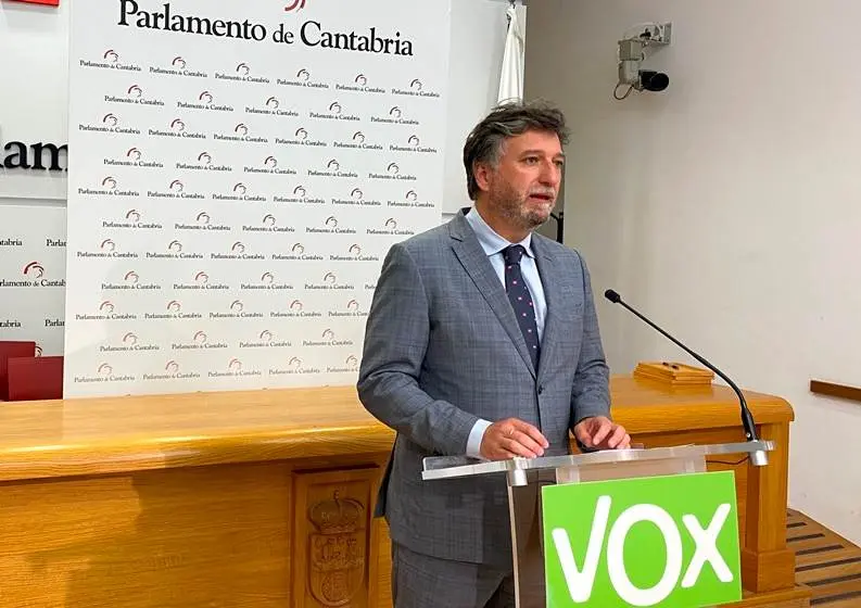 El portavoz parlamentario de Vox, Cristóbal Palacio.