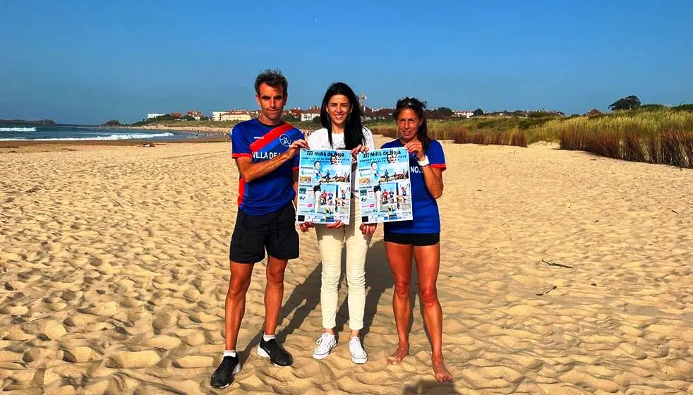 Presentación de la Milla Urbana de Noja en la playa de Ris.