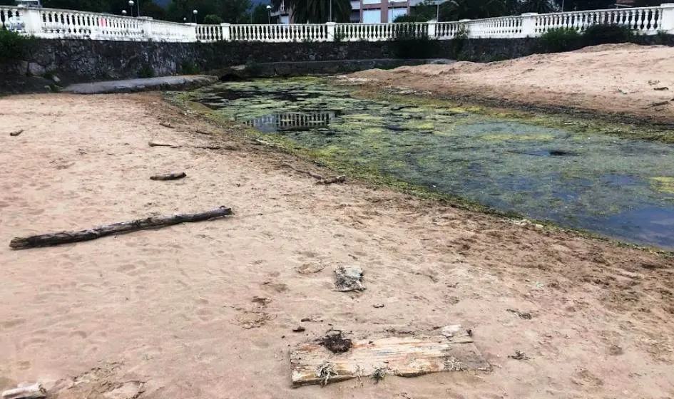 Zona de la desembocadura del río Mantilla en Laredo.