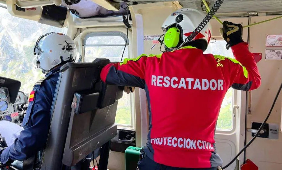 El helicóptero de Emergencias del 112.