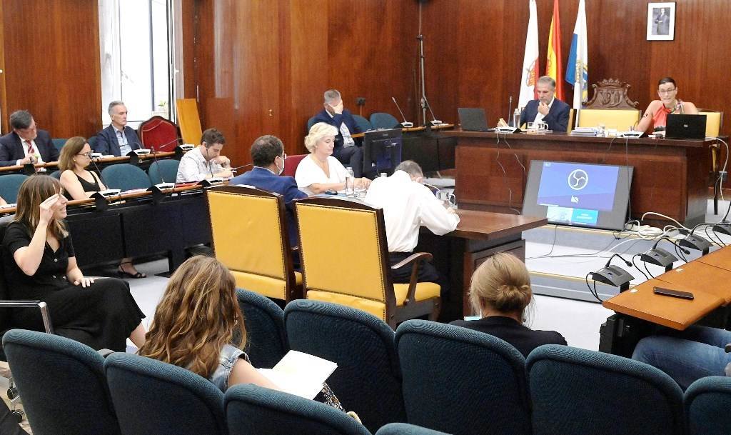 Los concejales en el debate sobre el estado de la ciudad de Santander.