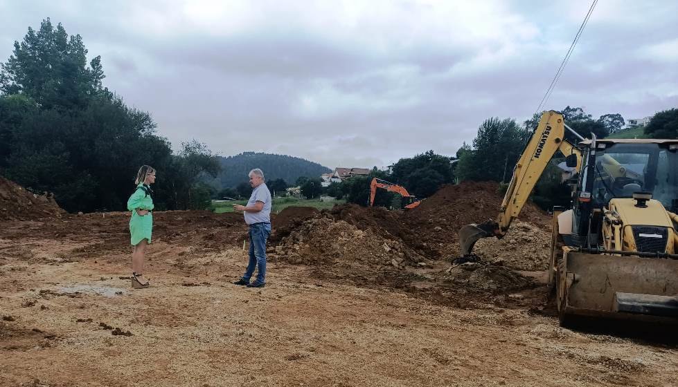 Obras de futuro polideportivo municipal en Arce, en Piélagos.