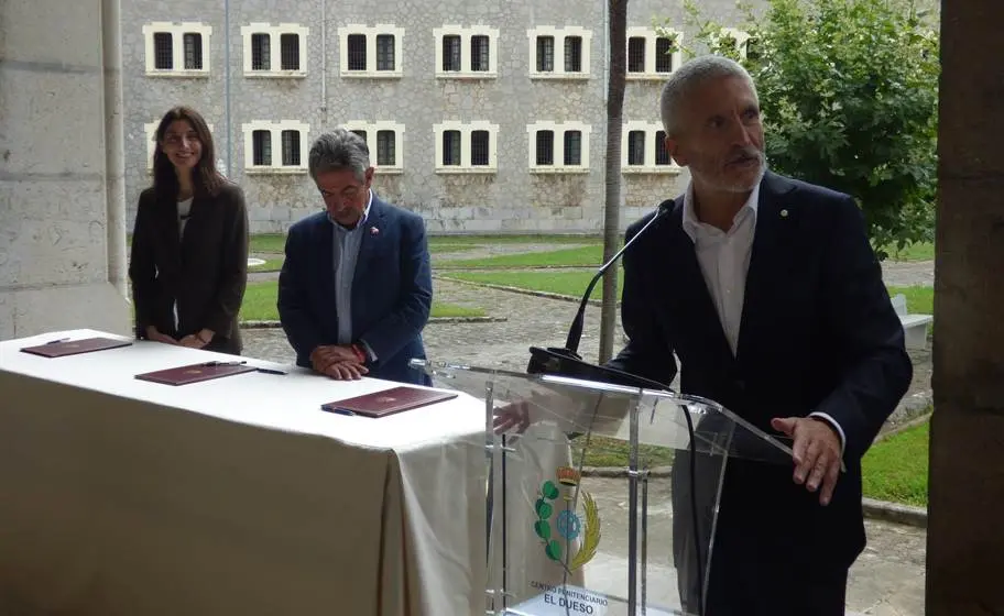 El ministro de Interior, Fernando Grande-Marlaska, durante su intervención. R.A.