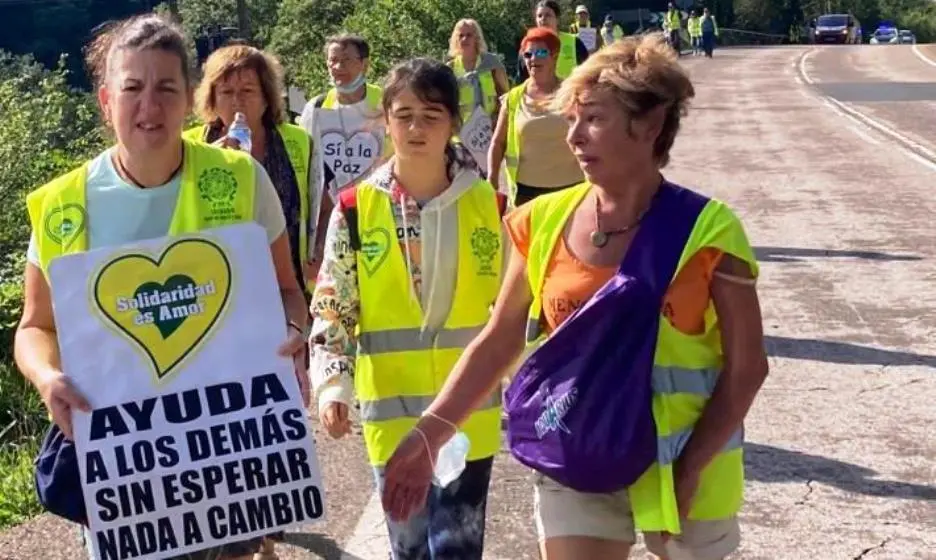 Participantes en la Marcha Solidaria por el 0,77 por ciento.