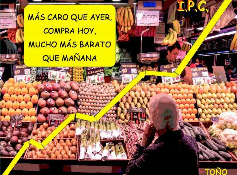 Viñeta en un puesto de un mercado. Antonio Vilela