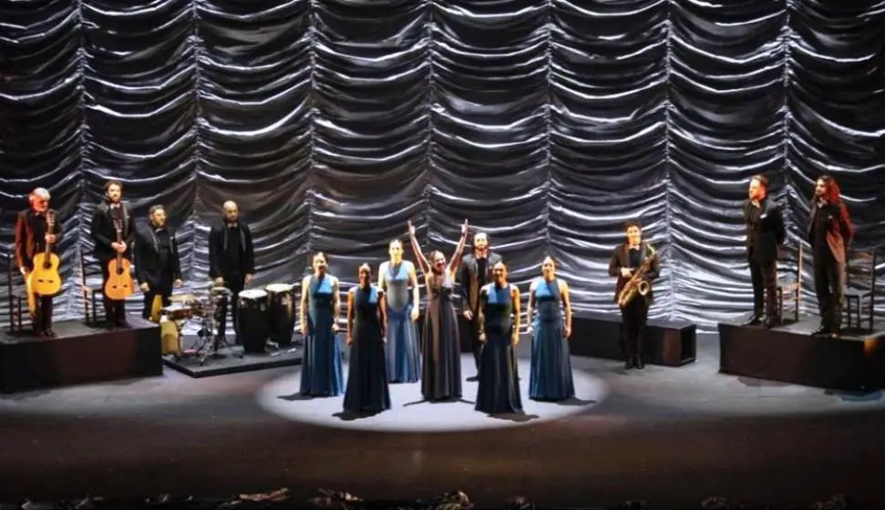 Sara Baras en el palacio de Festivales de Cantabria.