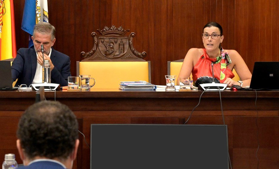 El edil del PP, César Díaz, y la alcaldesa de Santander, gema Igual.