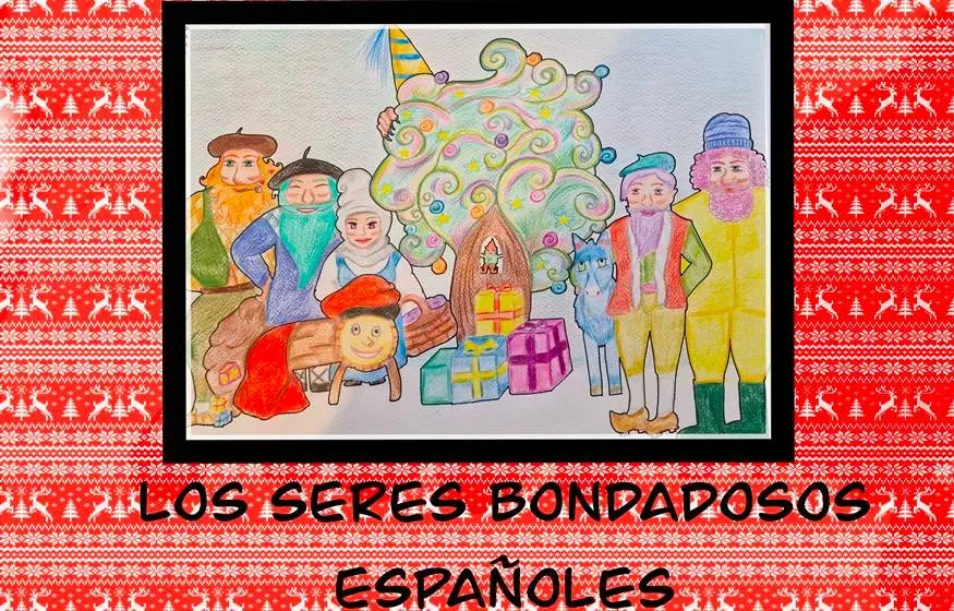 Ilustración de los Seres Bondadosos de la Navidad.