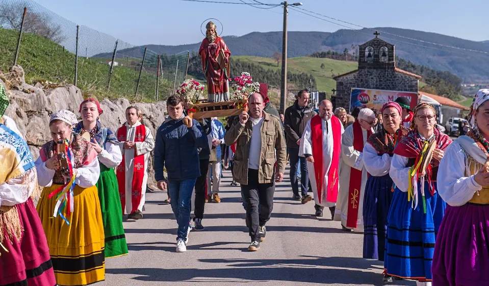 Procesión de San Blas en La Montaña, en Torrelavega.