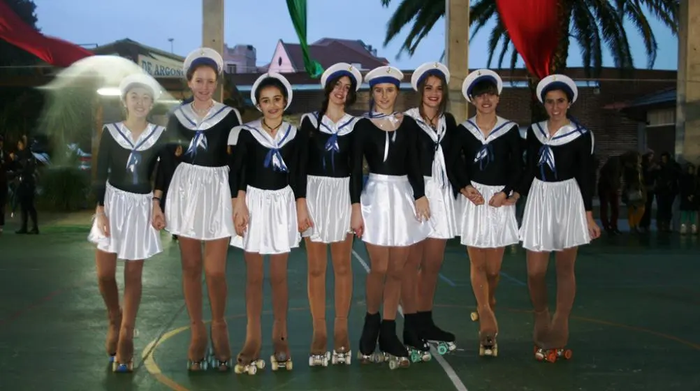 Alumnas del Club de Patinaje Artístico de Argoños.