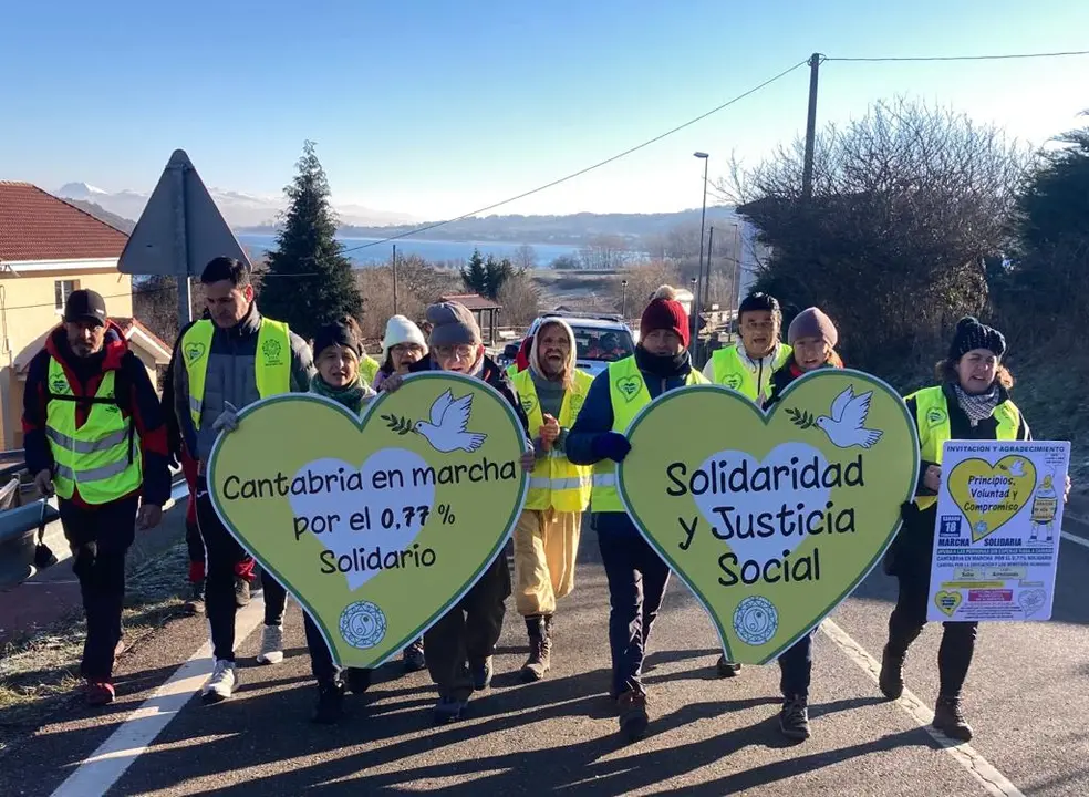 Participantes en la Marcha Solidaria.