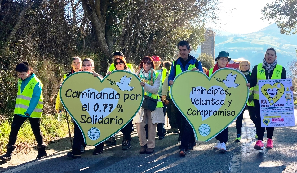 Marcha Solidaria entre Soba y Arredondo.