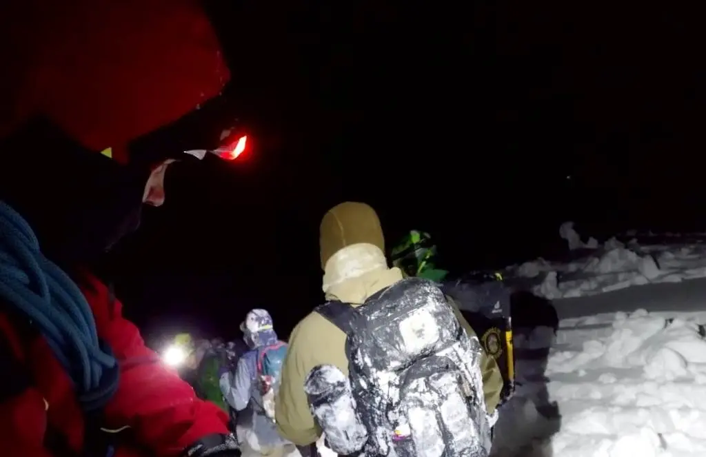 Un momento del rescate en Picos de Europa.