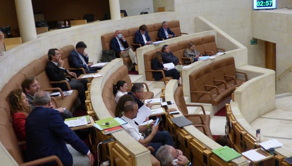 Diputados regionales en el Pleno del Parlamento. R.A.