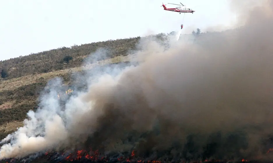 Extinción de incendios de forma aérea.