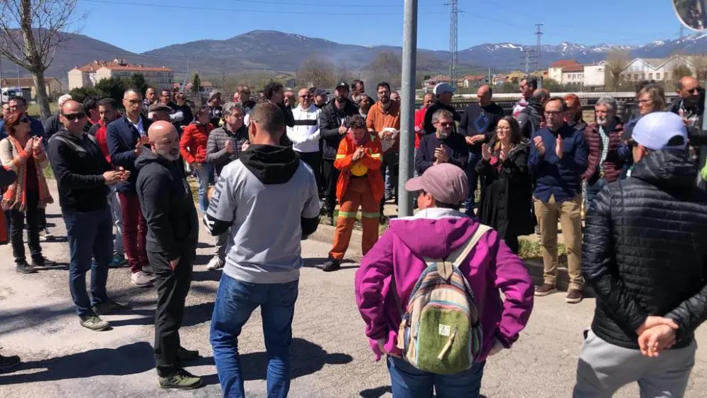 Concentración de los trabajadores de Sidenor.