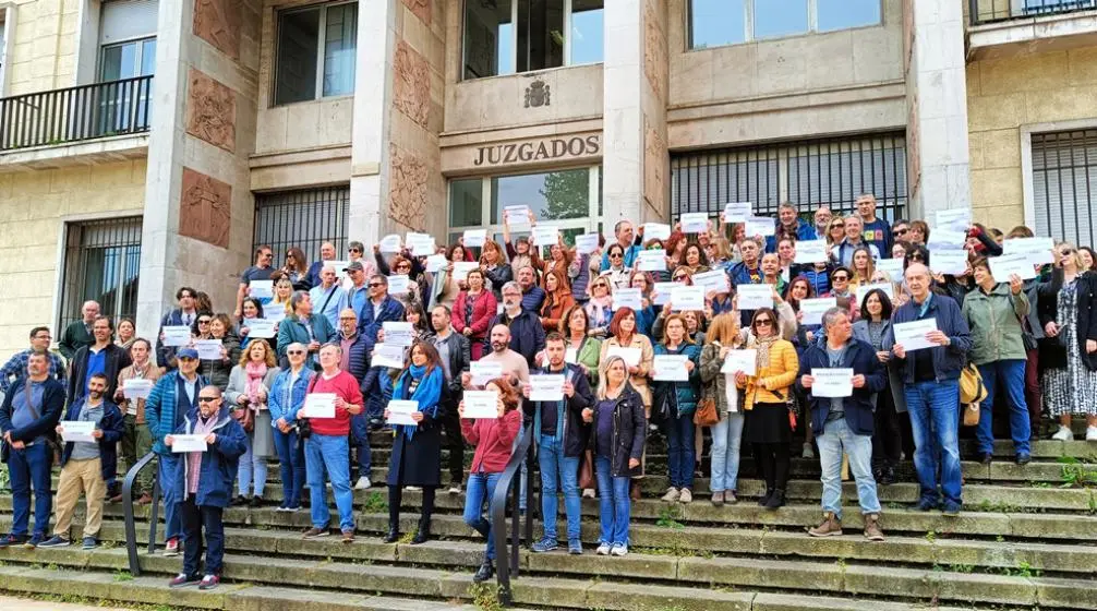 Concentración del personal de justicia en Santander.