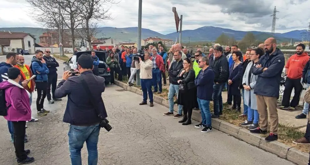 Concentración de los trabajadores de Sidenor.