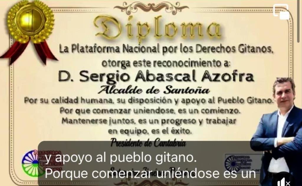 Captura del vídeo en el perfil de la Plataforma Nacional para la Defensa de los Derechos Gitanos.