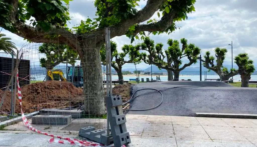 Zona del pump track en el Pasaje, en Santoña.