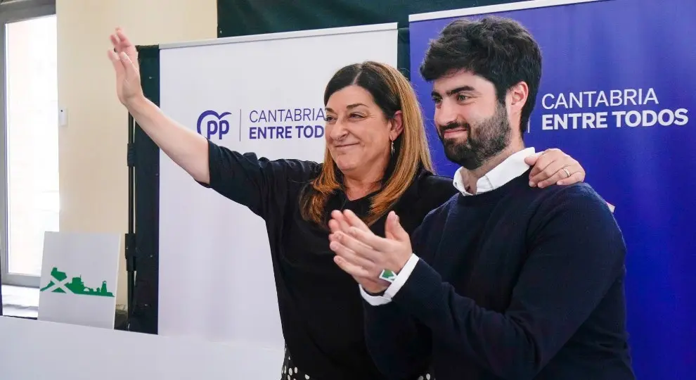 Los candidatos del PP a la Presidencia y la Alcaldía de Castro Urdiales.