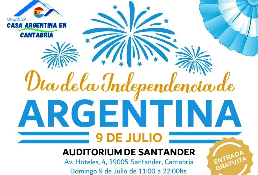 Celebración del Día dela Independencia de Argentina.