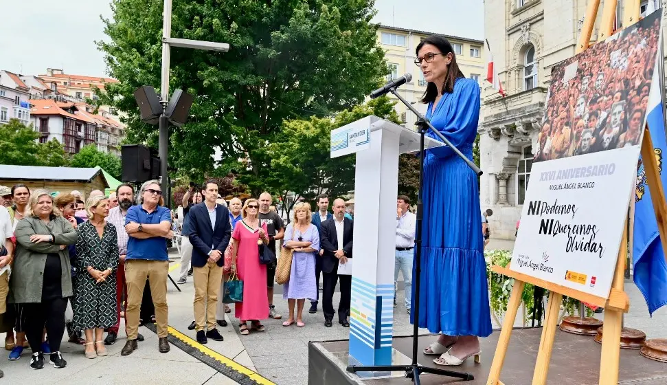 Un momento del discurso de la alcaldesa Gema Igual.