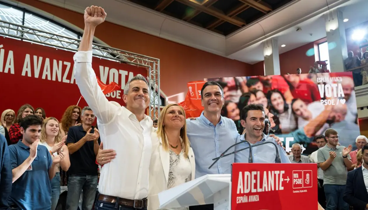 Acto público de Pedro Sánchez en Santander.